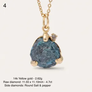 Raw diamond pendant LAURA Thumbnail