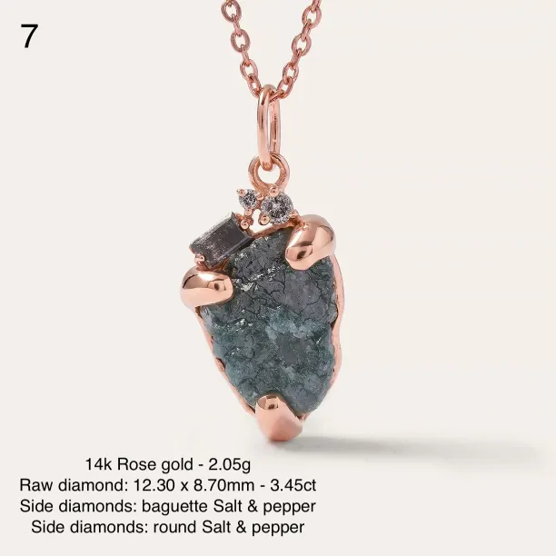 Raw diamond pendant LAURA Image