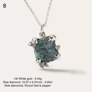 Raw diamond pendant LAURA Thumbnail