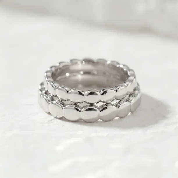 Geometric wedding rings with organic structure NOMA Image