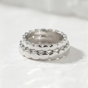Geometric wedding rings with organic structure NOMA Thumbnail