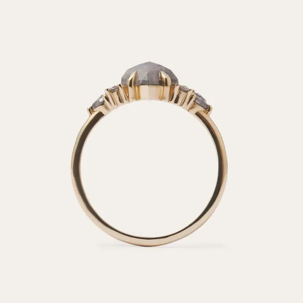 Unusual ring with salt'n'pepper diamonds MANSUETO Image