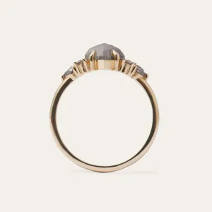 Unusual ring with salt'n'pepper diamonds MANSUETO Thumbnail
