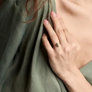 Moss agate and diamond ring JOHANA Thumbnail