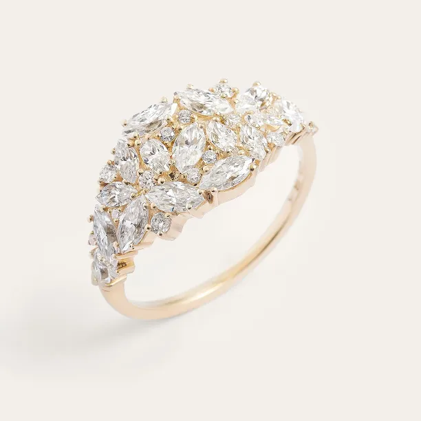 Luxury moissanite cluster ring VALENTINA Image