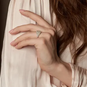 Luxury moissanite cluster ring VALENTINA Thumbnail
