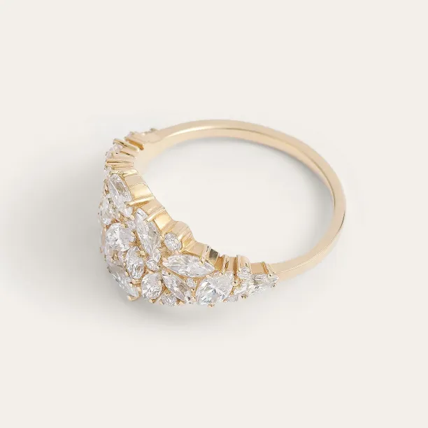 Luxury moissanite cluster ring VALENTINA Image