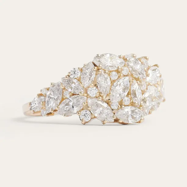 Luxury moissanite cluster ring VALENTINA Image