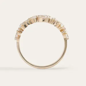 Luxury moissanite cluster ring VALENTINA Thumbnail