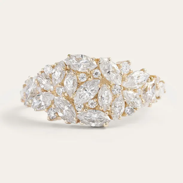 Luxury moissanite cluster ring VALENTINA Image