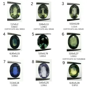 Halo teal sapphire &amp; diamond ring ZARIA Thumbnail