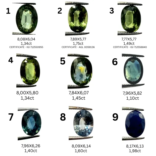 Unique oval blue sapphire ring KIARA Image