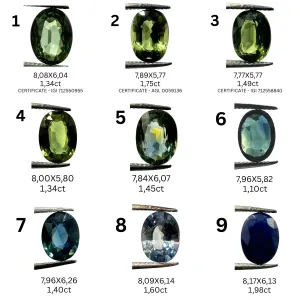 Unique oval blue sapphire ring KIARA Thumbnail