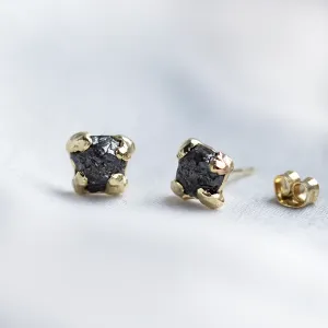Natural untreated raw diamond earrings CORDELIA