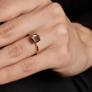 Lab grown diamond and natural diamond gold ring SYDNEY Thumbnail