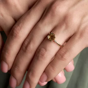 Lab grown diamond and natural diamond gold ring 2 SYDNEY Thumbnail