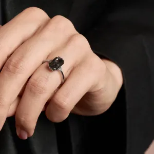 Lab-grown salt and pepper diamond ring PAULI Thumbnail