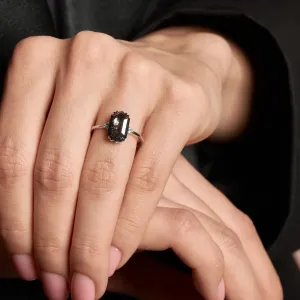 Lab-grown salt and pepper diamond ring PAULI Thumbnail