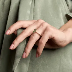 Engagement lab-grown sapphire ring CATRICE Thumbnail