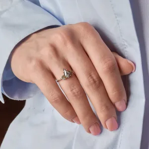Unusual ring with salt'n'pepper diamonds MANSUETO Thumbnail