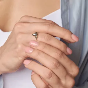 Unusual ring with salt'n'pepper diamonds MANSUETO Thumbnail