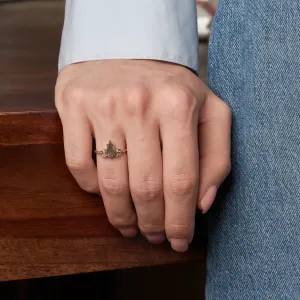 Unusual ring with salt'n'pepper diamonds MANSUETO Thumbnail