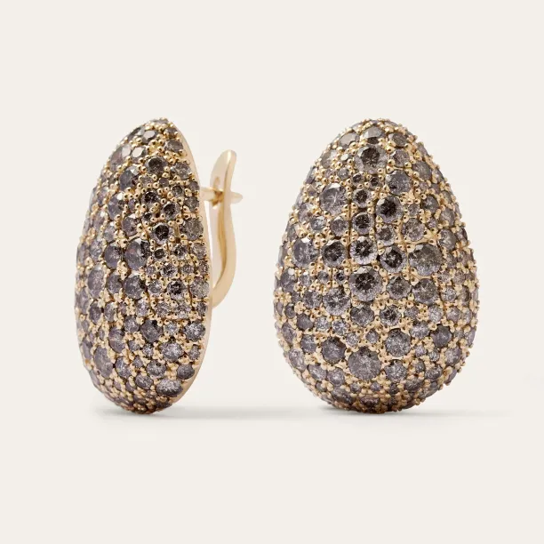 Elegant salt and pepper diamond earrings OPHELIA  Image
