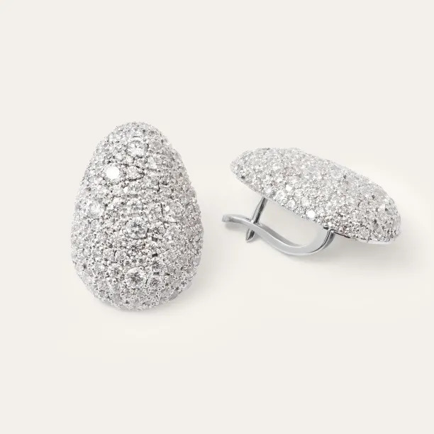Gold earrings with diamonds NOEMIA Image