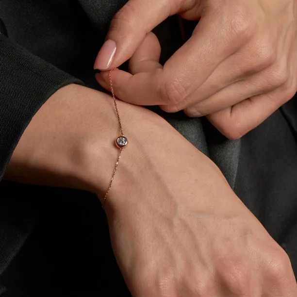 Gold bracelet with lab-grown diamond LAKA Image