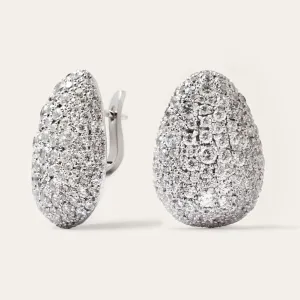 Gold earrings with lab-grown diamonds AMALIA Thumbnail