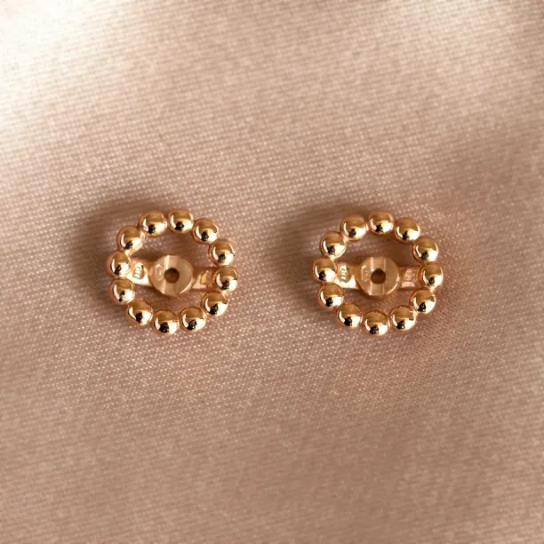 Gold earrings with removable gemstone FLOS Image