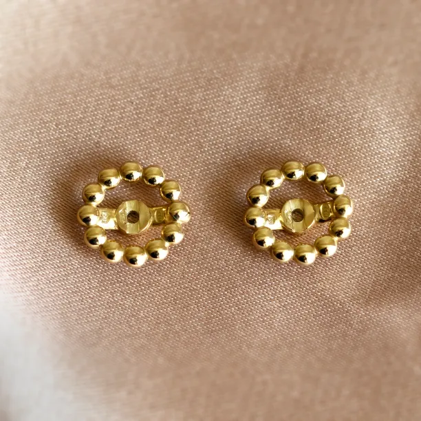 Gold earrings with removable gemstone FLOS Image