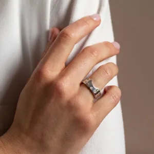 Unique diamond wedding ring AZRA Thumbnail