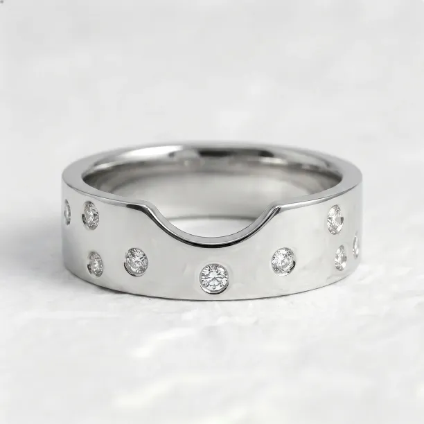 Unique diamond wedding ring AZRA Image