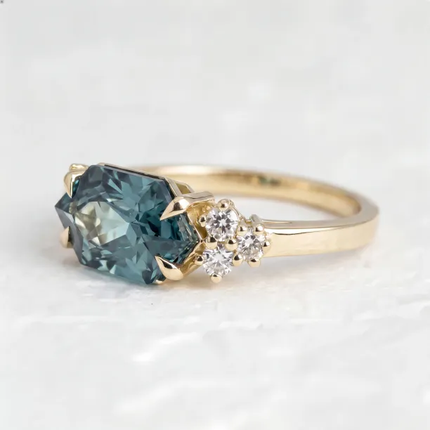 Lab grown diamond gold ring ARMINE Image