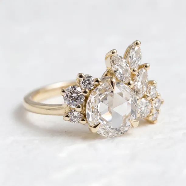 Lab grown diamond gold ring VESNA Image