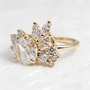 Lab grown diamond gold ring VESNA Thumbnail