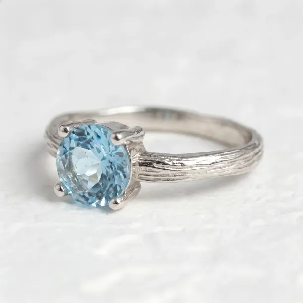 Swiss blue topaz engagement ring MONTARA Image
