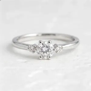 Gold engagement ring with diamonds ALICIA