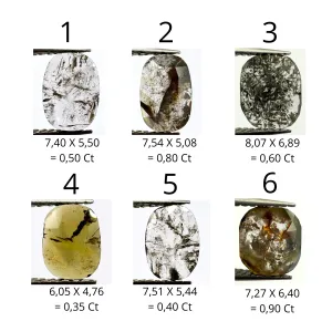 Cluster salt and pepper diamond ring WINNIE Thumbnail