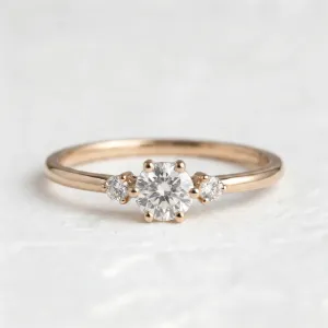 Gold engagement ring with diamonds ALICIA Thumbnail