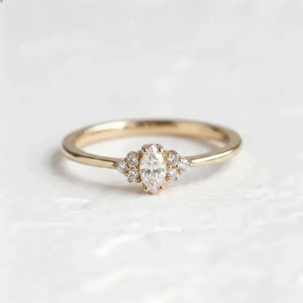 Romantic engagement ring with diamonds MILLIANA Image