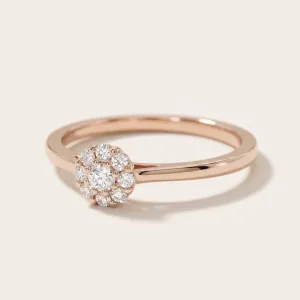Pave diamond engagement ring CÉLINE Thumbnail