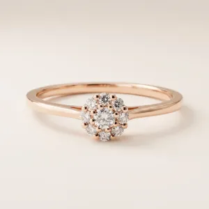 Pave diamond engagement ring CÉLINE Thumbnail