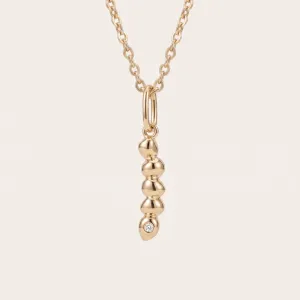 Minimalist gold necklace with diamond CORINNE