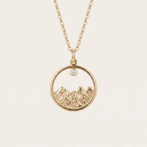 Gold pendant with a diamond EVEREST