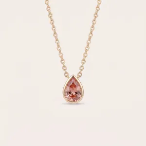 Pink lab created diamond necklace MAEVA