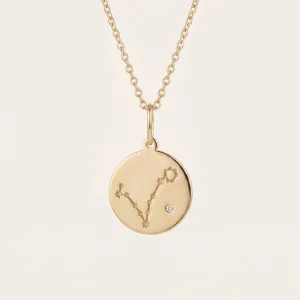 Diamond pendant with a zodiac constellation ZODIAC