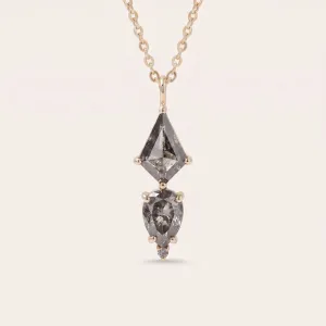 Extravagant salt and pepper diamond necklace SIGNATURE