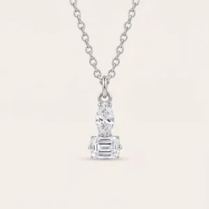 Minimalist necklace with lab-grown diamonds LEONE